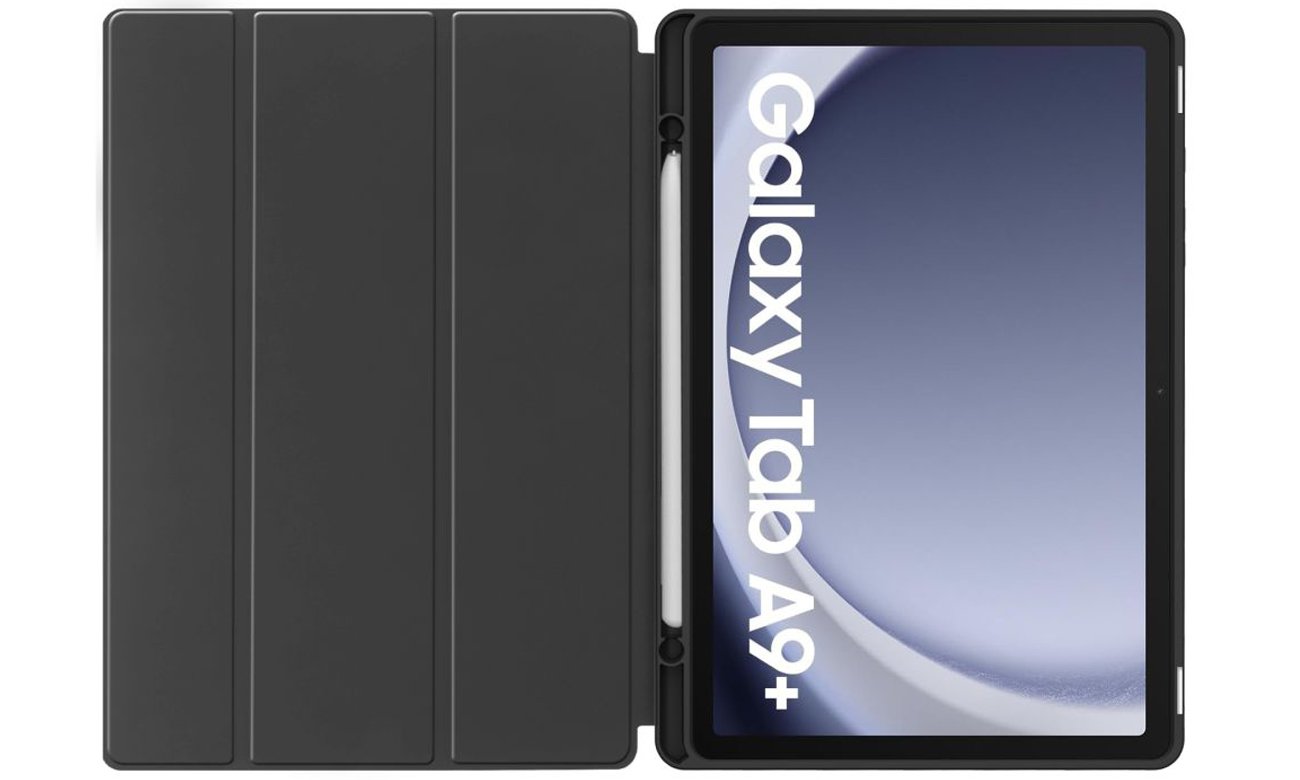 Otwarte etui Tech-Protect SmartCase Pen do Samsung Galaxy Tab A9+ w czarnym kolorze