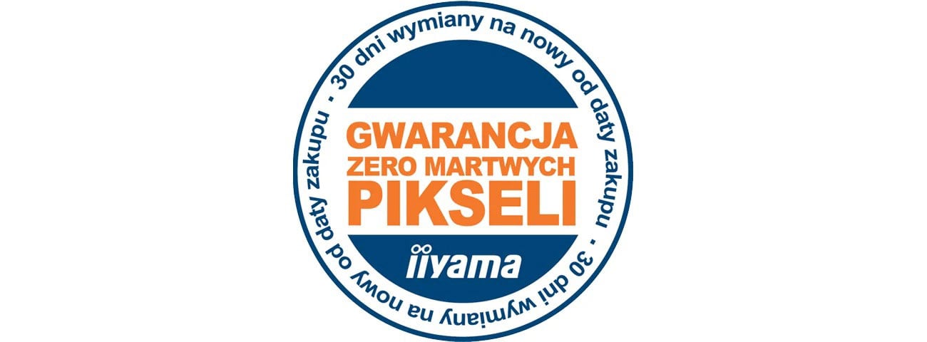 Gwarancja zero martwych pikseli iiyama