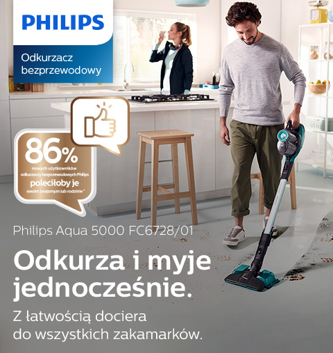 Philips Dokładne porządki. Odkurzacz z funkcją mycia