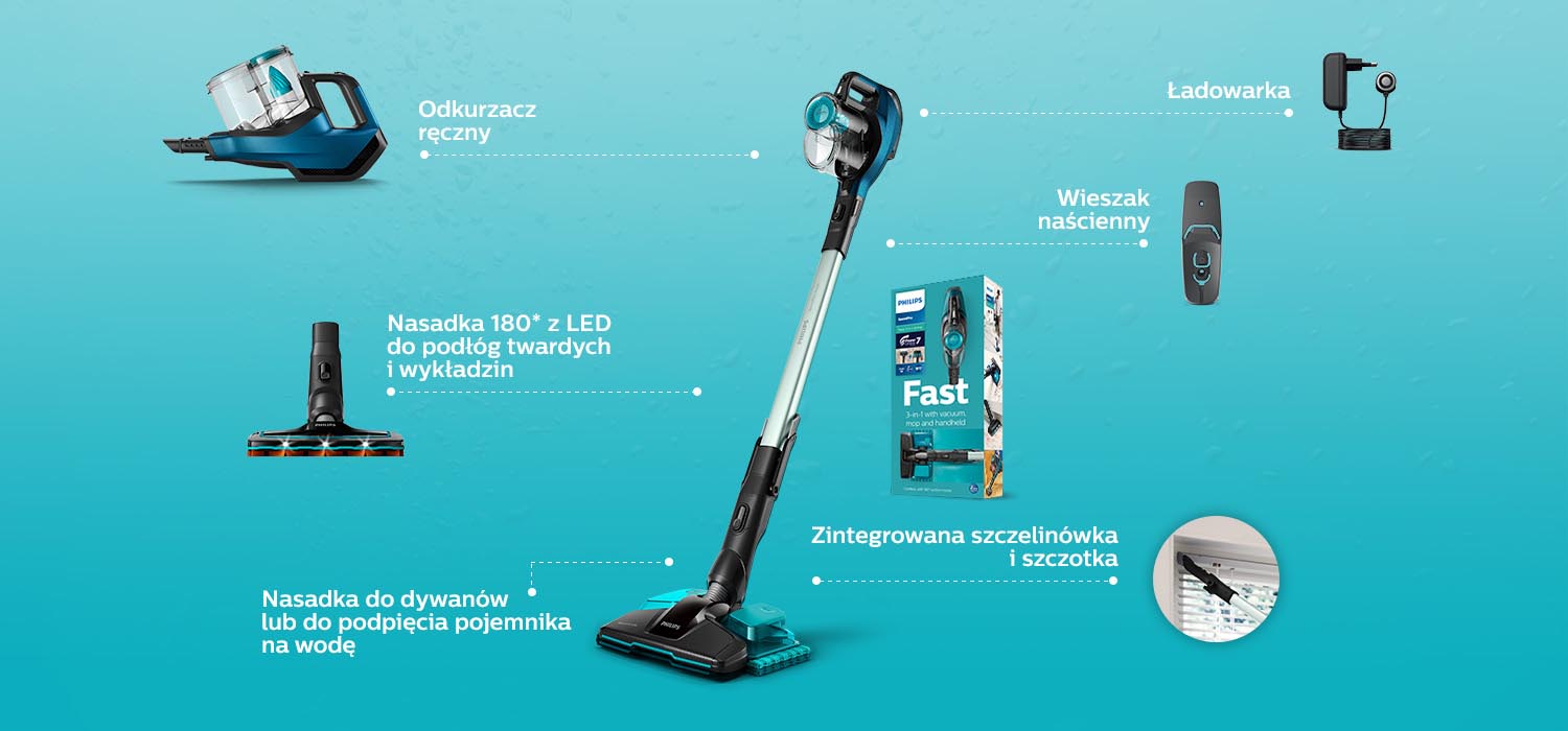 Sprawdź zawartość opakowania odkurzacza Philips FC6728 Aqua 5000