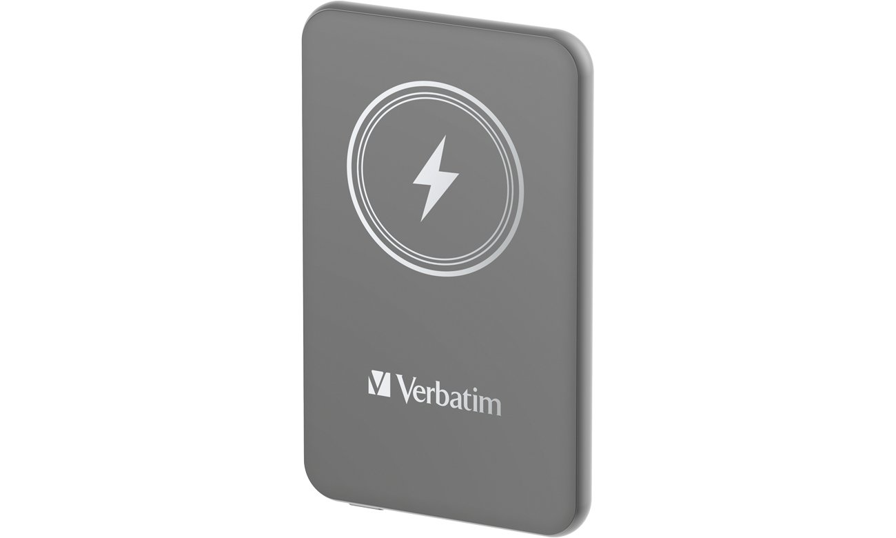 Verbatim Charge 'n' Go Magnetic Wireless Power Bank 5000mAh szary
