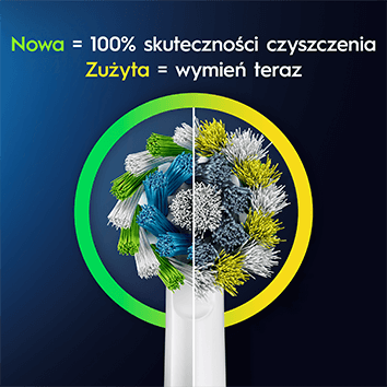 Regularnie wymieniaj końcówkę szczoteczki