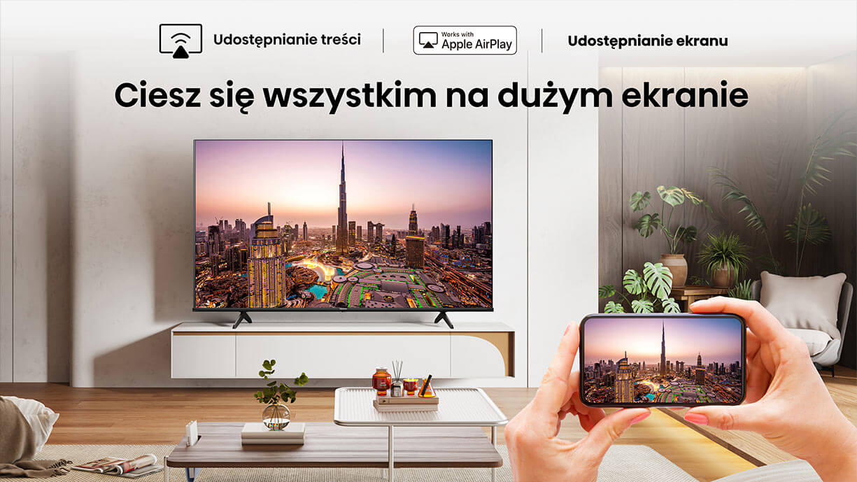 Udostępnianie treści - Udostępnianie ekranu - Ciesz się wszystkim na dużym ekranie