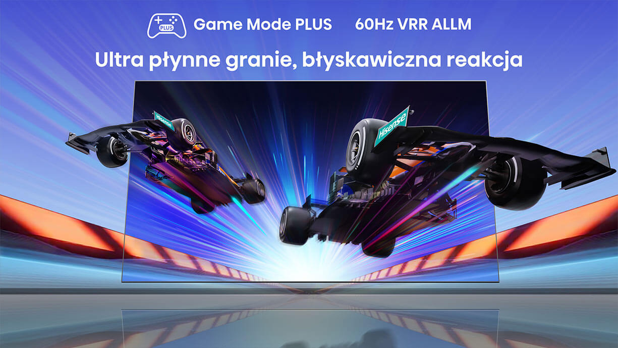 Game Mode Plus 60Hz VRR ALLM - Ultra płynne granie, błyskawiczna reakcja