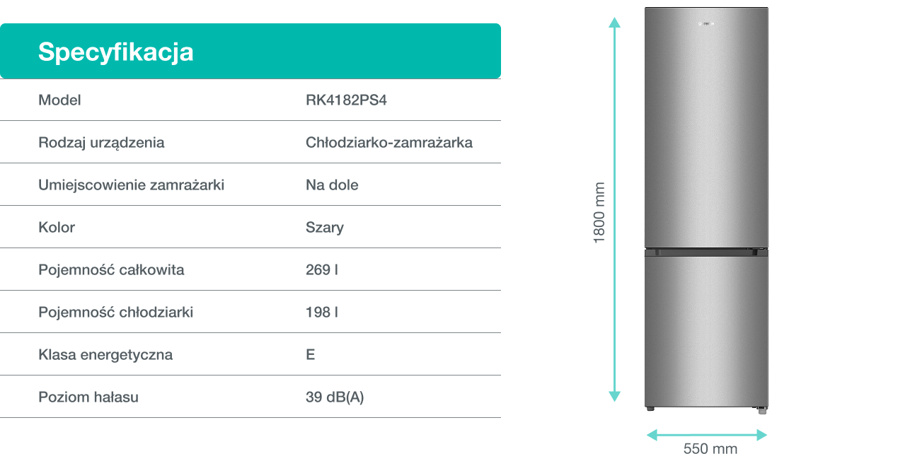 Gorenje fridge RK4182PS4