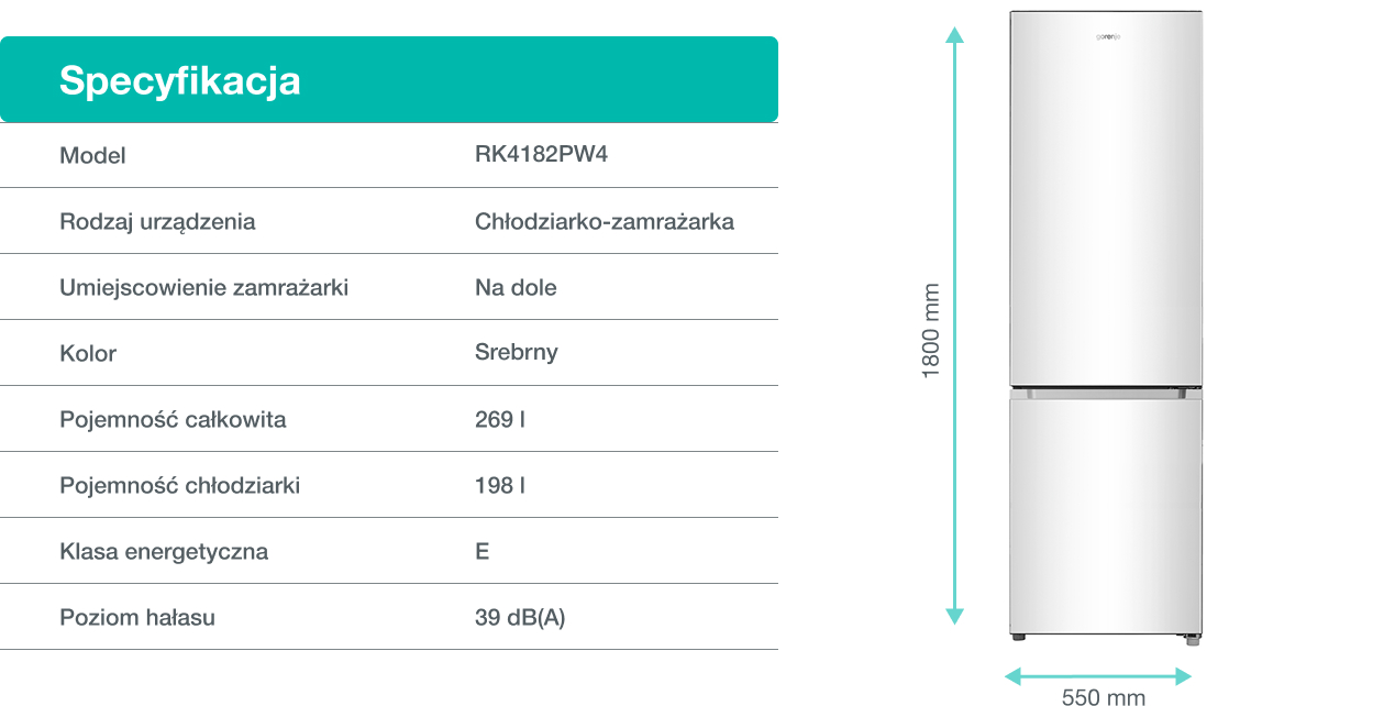 Gorenje fridge RK4182PW4
