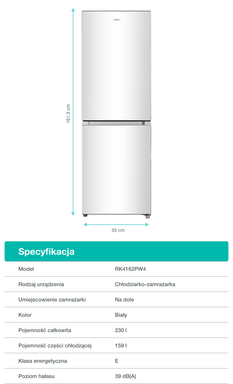 Gorenje fridge RK4162PW4
