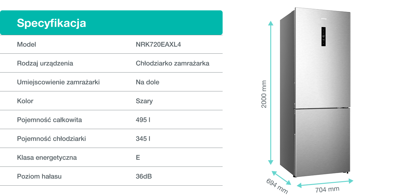 Gorenje fridge NRK720EAXL4