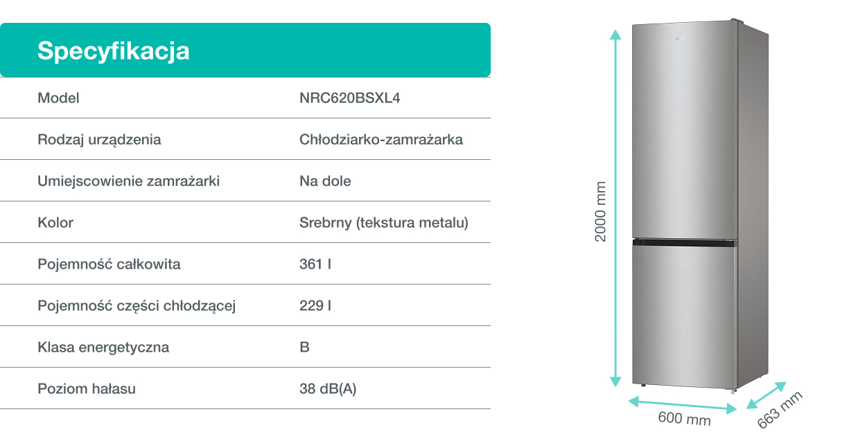 Gorenje fridge NRC620BSXL4