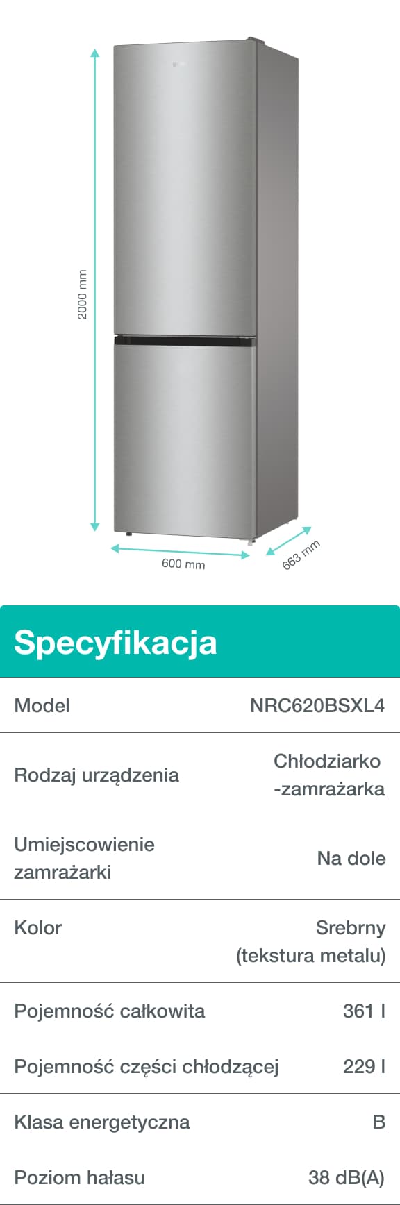 Gorenje fridge NRC620BSXL4