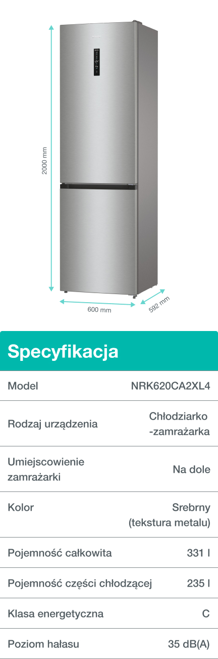 Gorenje fridge NRK620CA2XL4