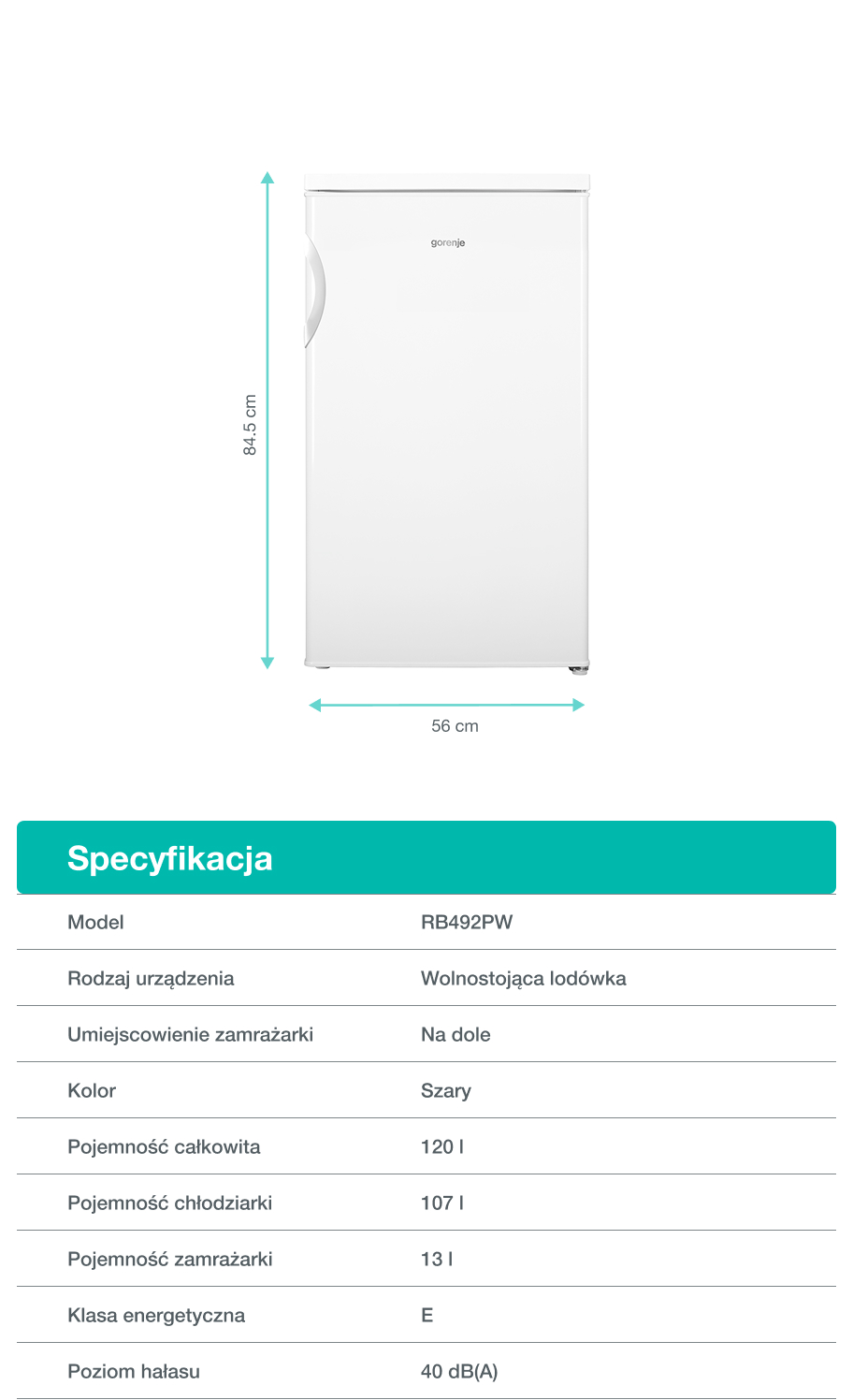 Gorenje fridge RB492PW