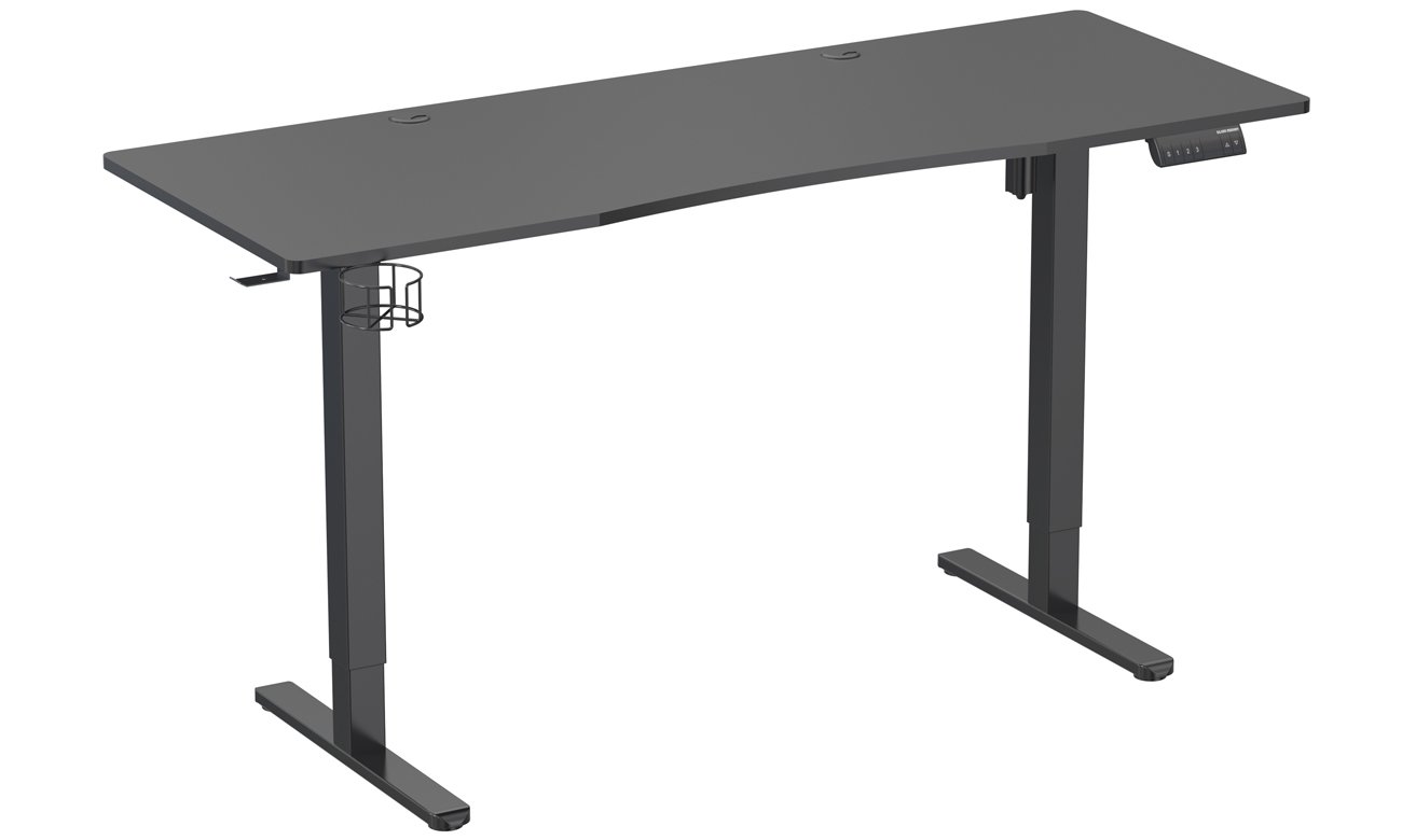 Biurko elektryczne Silver Monkey ED-160 Black - Widok od przodu pod kątem