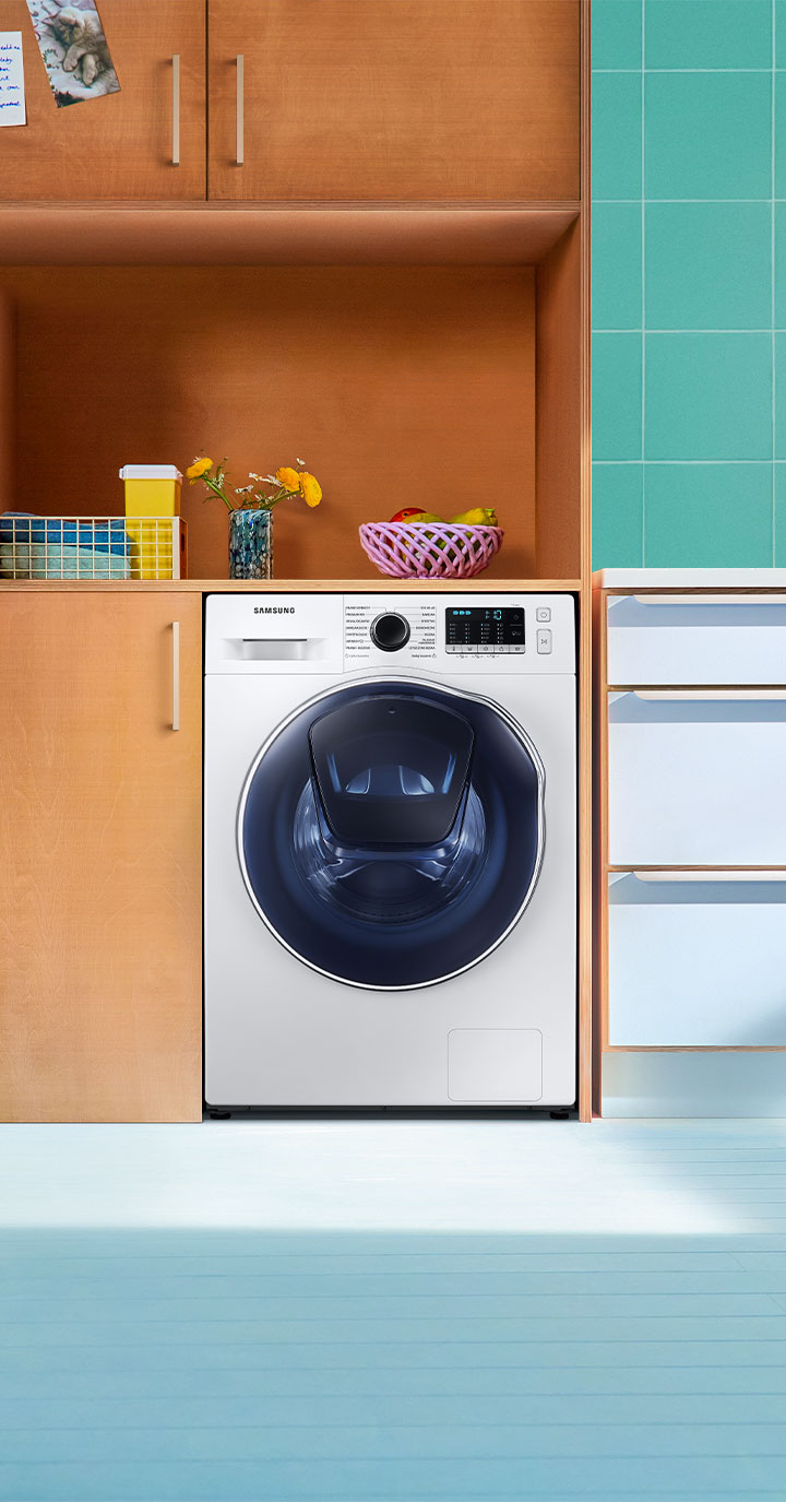 Zabudowa z pralko-suszarką Samsung Slim Addwash™ WD8NK52E0ZW dostępną w sieci Neonet