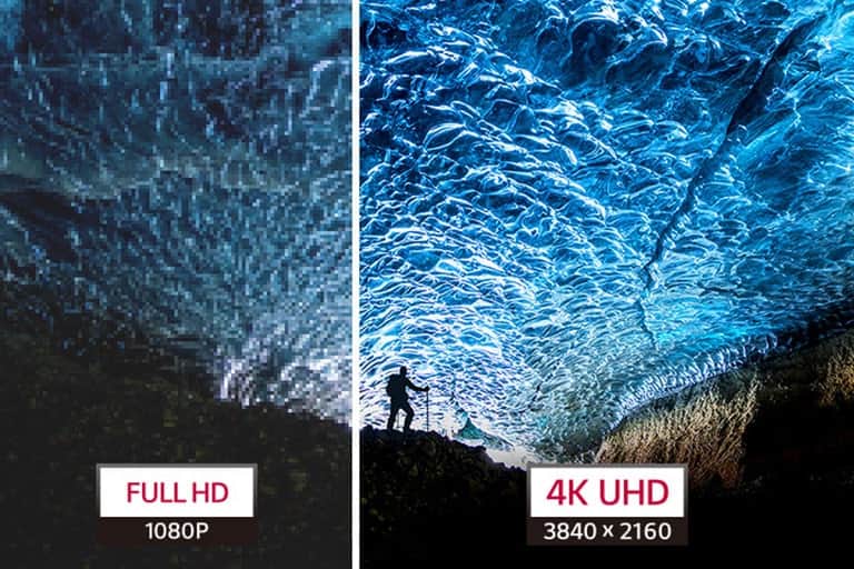 Ciesz się żywymi i dokładnymi kolorami dzięki rozdzielczości UHD 4K.