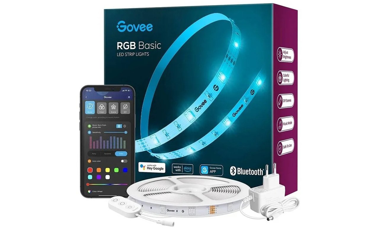 Smart taśma LED Wi-Fi Govee H615A (5m) - Grafika
