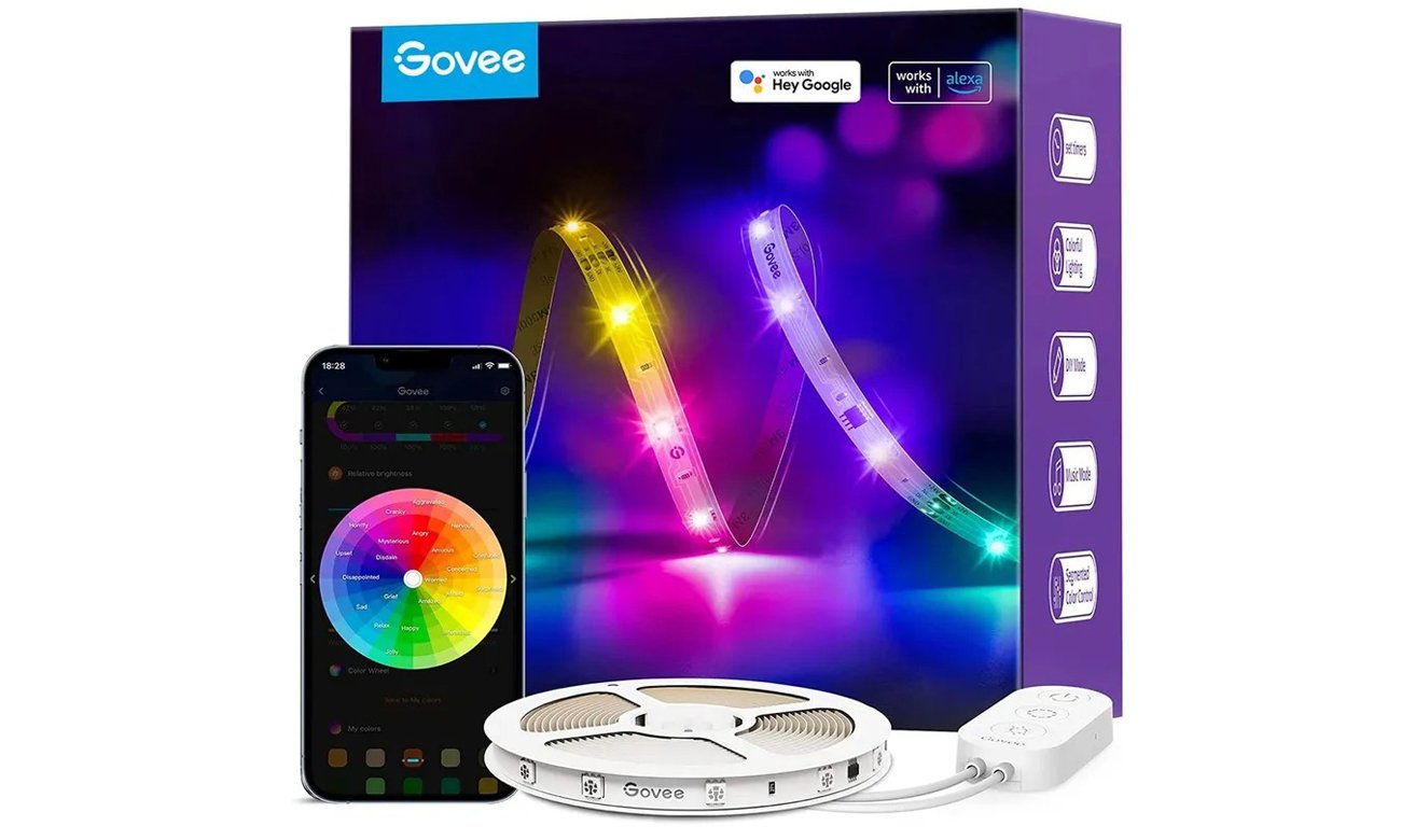 Inteligentna taśma LED Wi-Fi Govee H618A RGBIC (5m) - Grafika