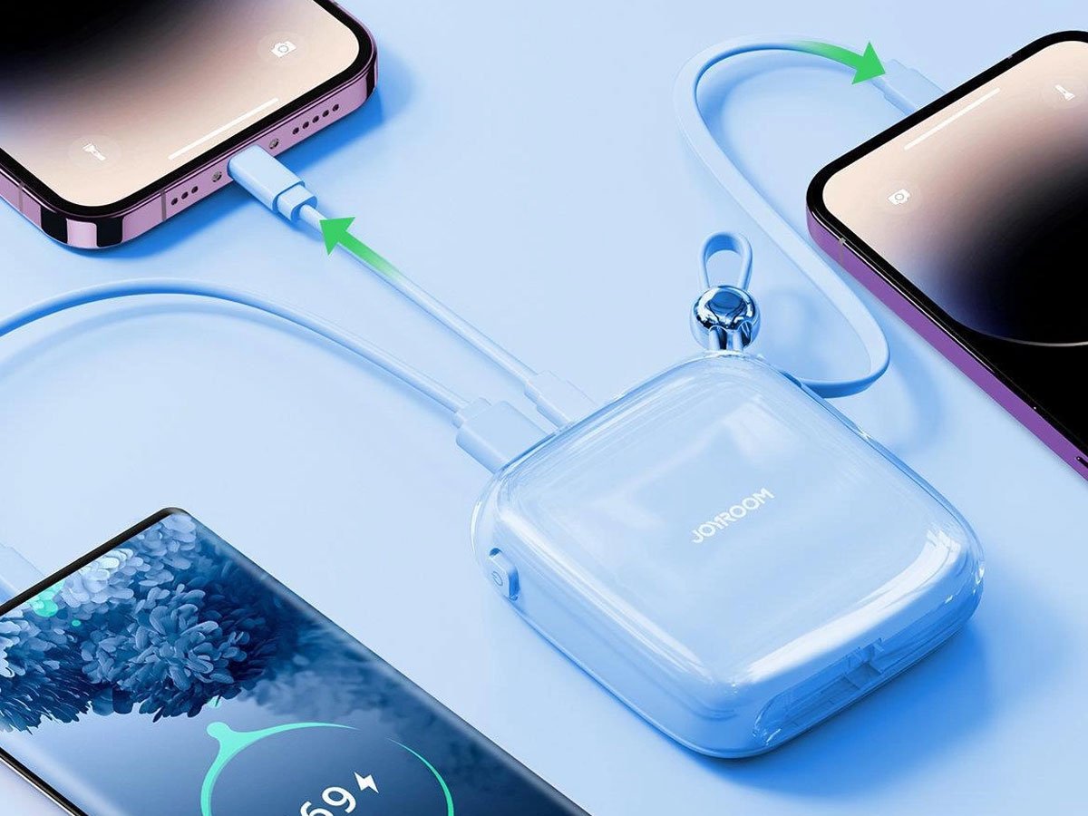 JoyRoom powerbank 10000 mAh Cutie Series 22.5W niebieski JR-L003