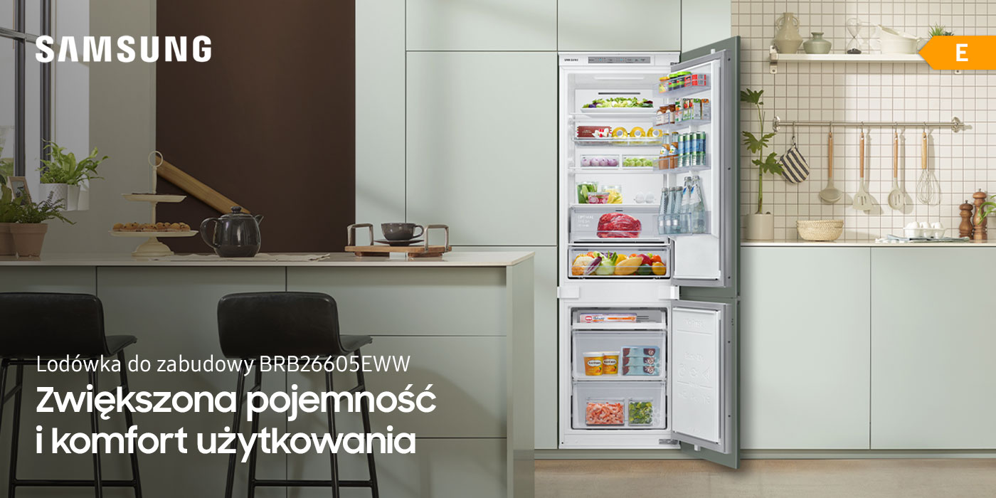 nowoczesna lodówka do zabudowy