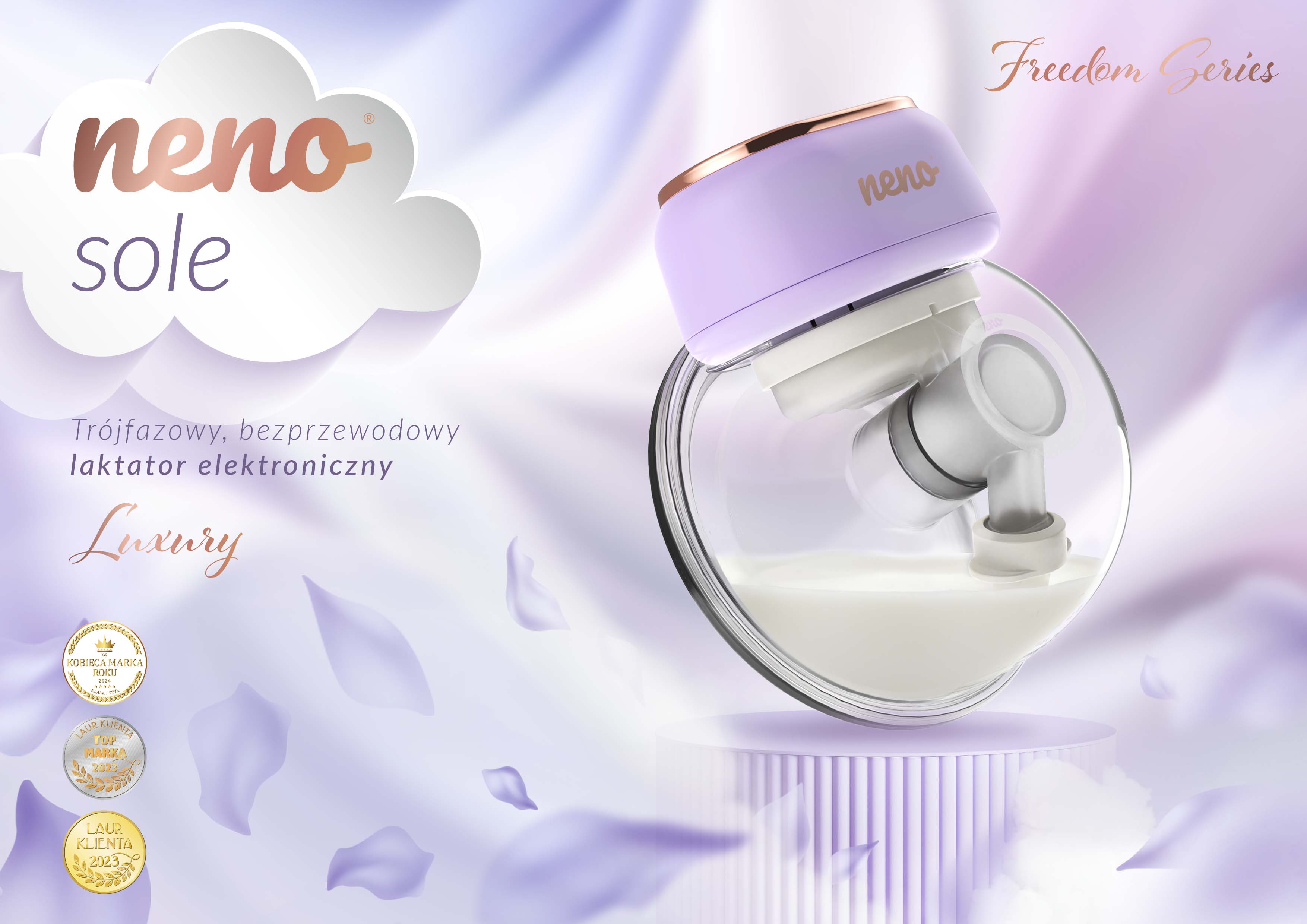 trojfazowy laktator elektroniczny muszlowy Neno Sole