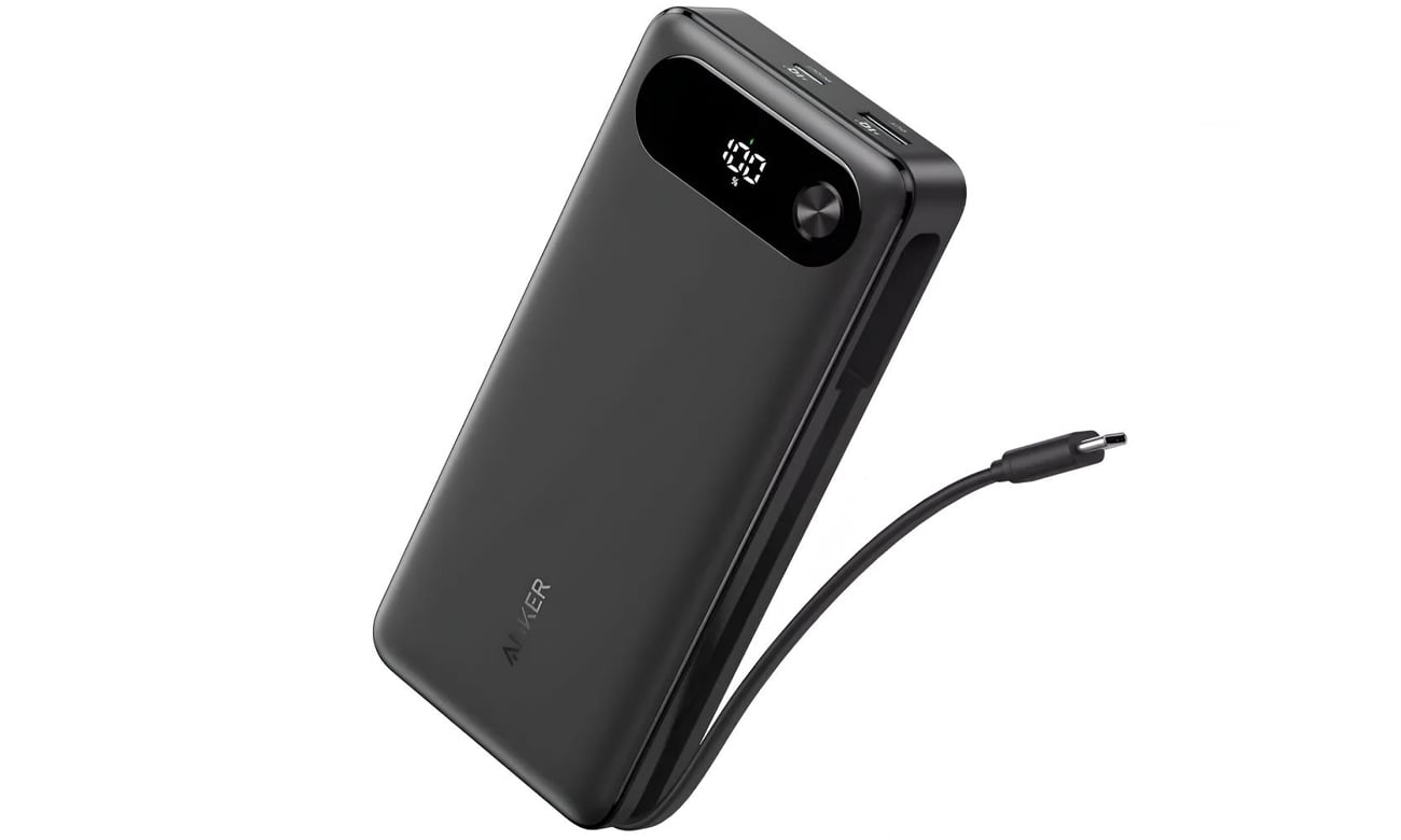 Power Bank Anker 20000mAh 87W z wbudowanym kablem USB-C