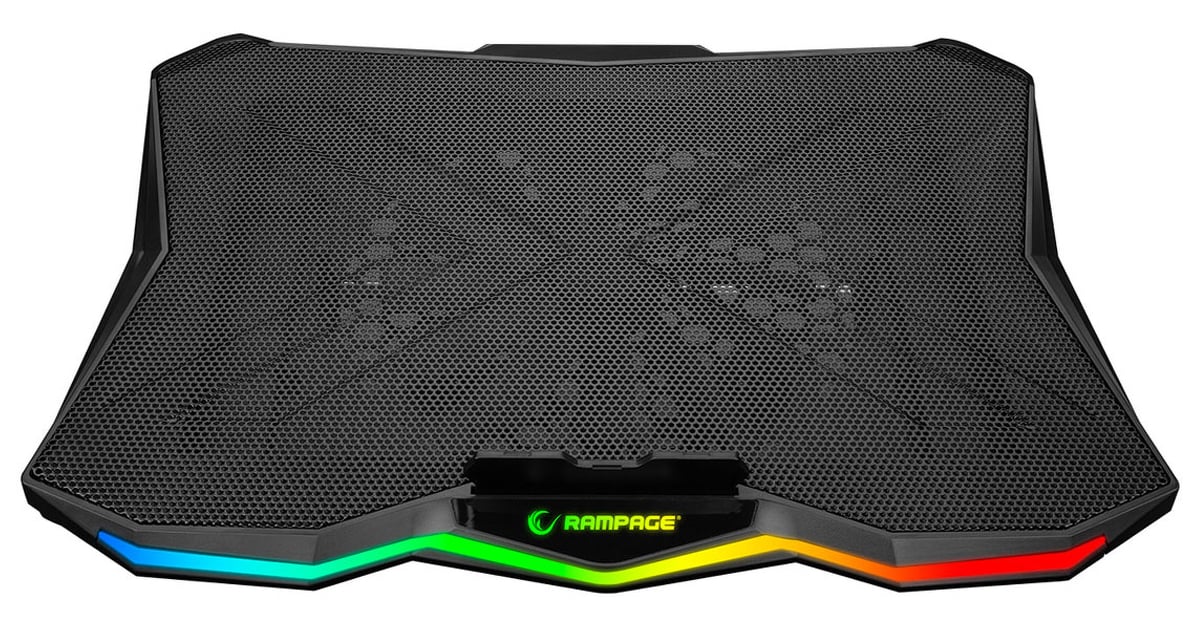 Podstawka chłodząca do laptopów 15-17'' Rampage Showy - Widok od przodu pod kątem
