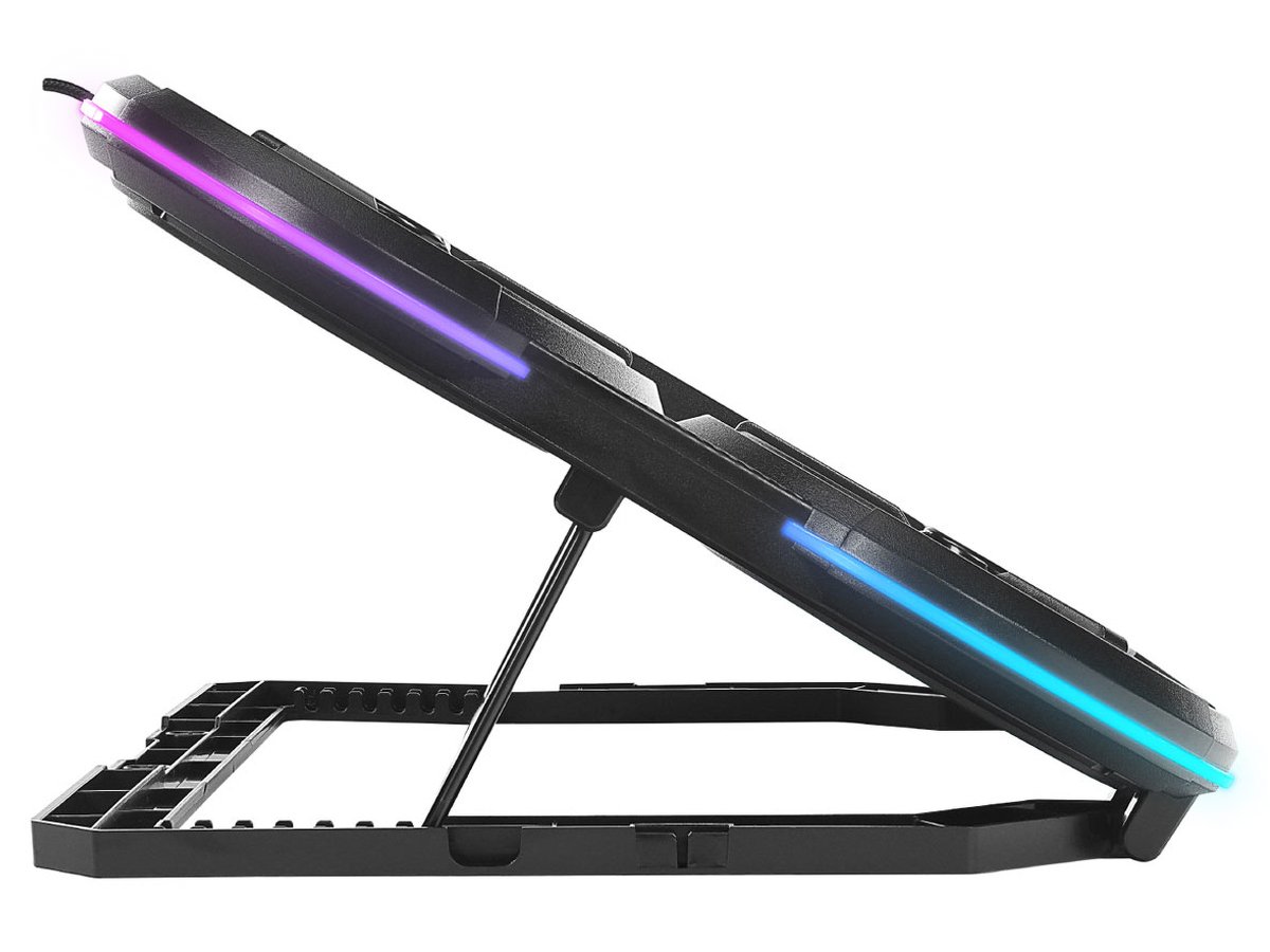 Podstawka chłodząca do laptopa 10-17'' Rampage PROTE R6 - Widok z boku