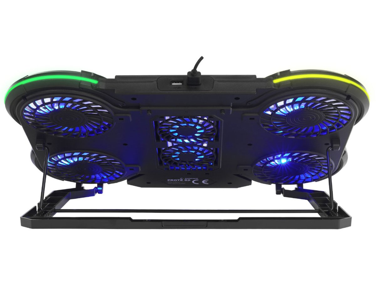 Podstawka chłodząca do laptopa 10-17'' Rampage PROTE R6 - Widok od tyłu