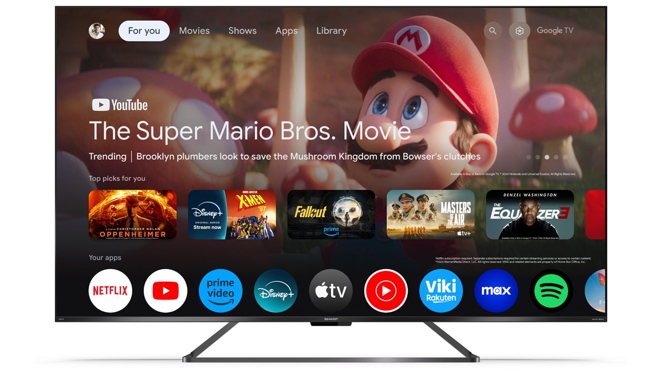Telewizor Sharp 50GR8465E 50 QLED 4K 144Hz Google TV Dolby Vision Atmos