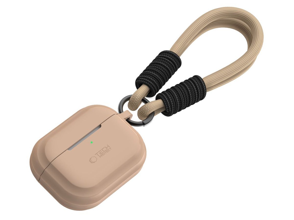 Etui Tech-Protect Silicone Rope do Apple AirPods Pro (1.|2. gen.) Cafe Latte - Widok ogólny