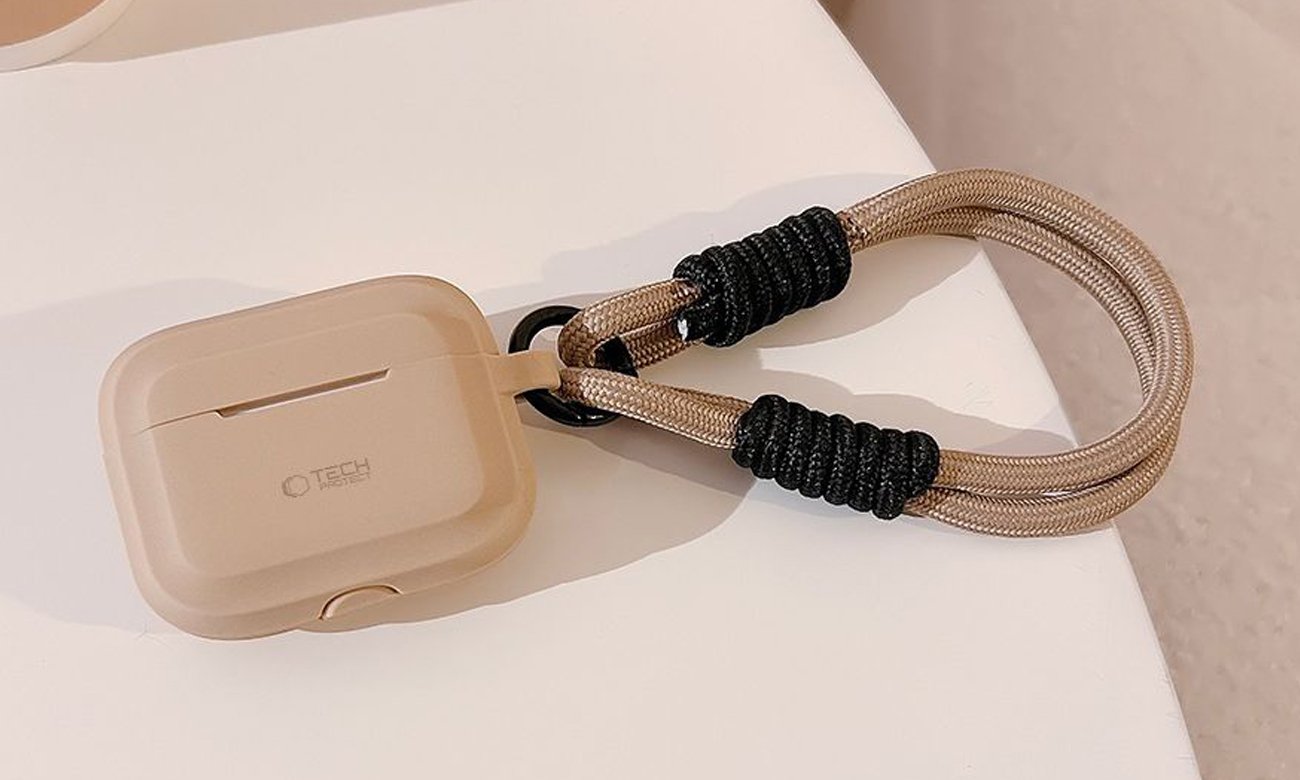Etui Tech-Protect Silicone Rope do Apple AirPods Pro (1.|2. gen.) Cafe Latte - Grafika lifestyle