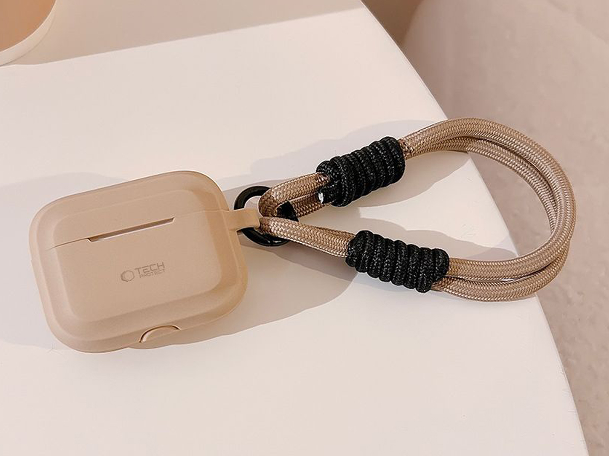Etui Tech-Protect Silicone Rope do Apple AirPods Pro (1.|2. gen.) Cafe Latte - Grafika lifestyle