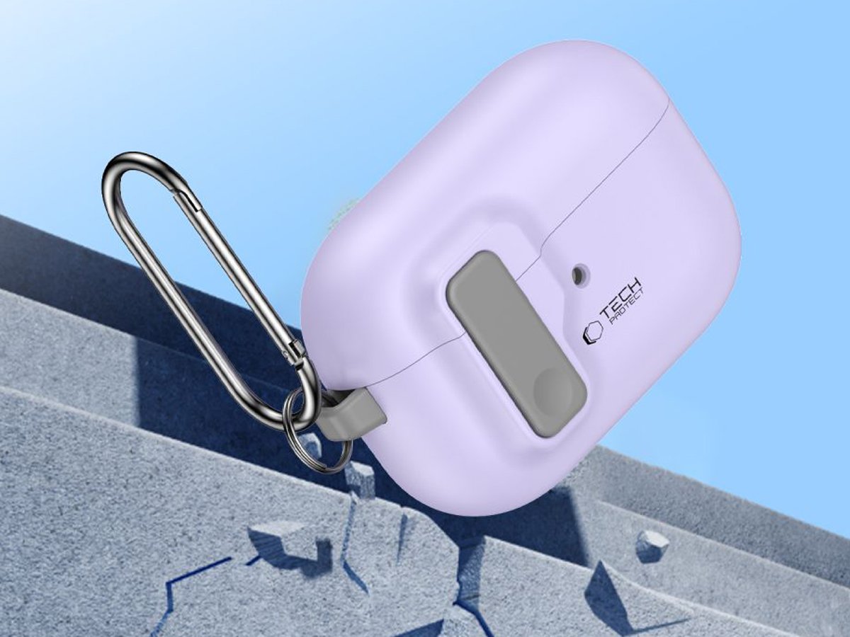 Etui Tech-Protect Slim Hook do Apple AirPods Pro (1.|2. gen.) Lavender - Grafika lifestyle