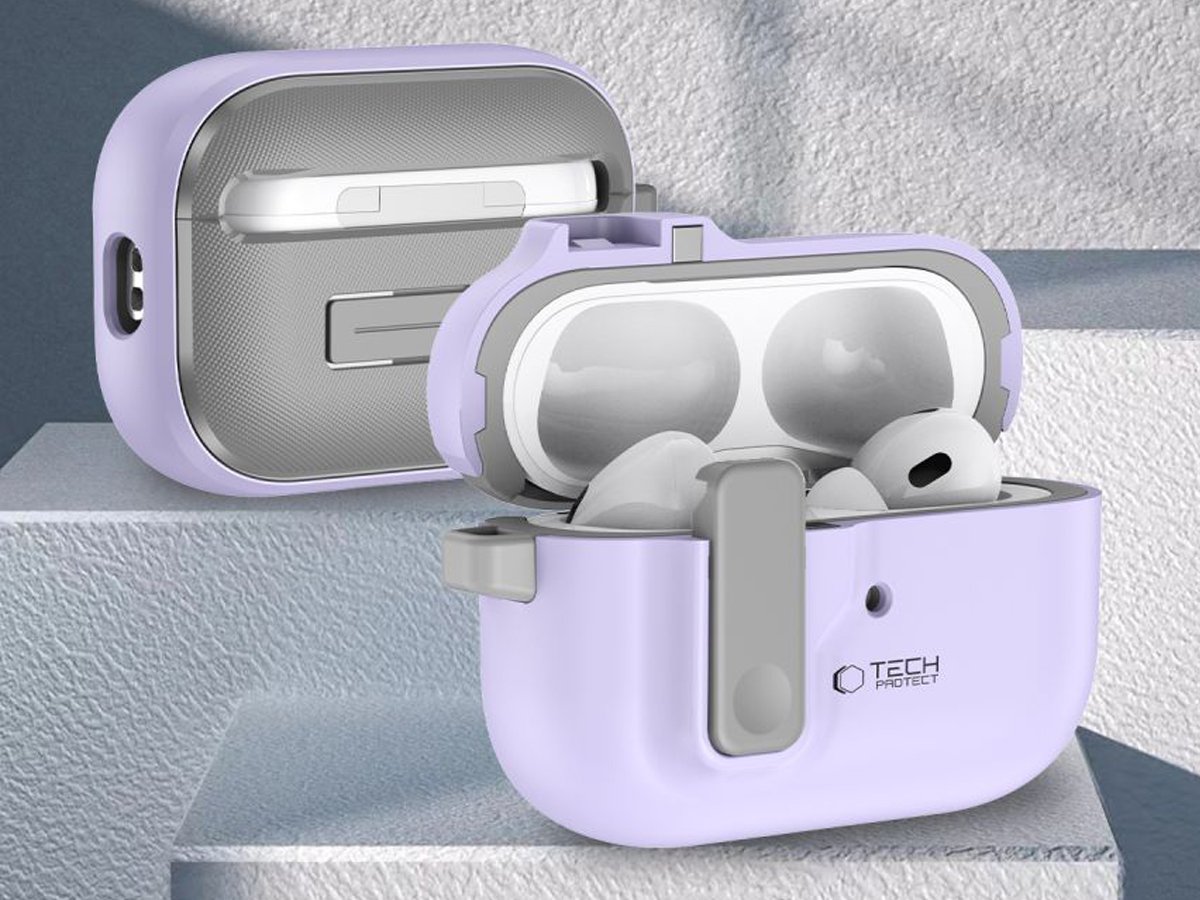 Etui Tech-Protect Slim Hook do Apple AirPods Pro (1.|2. gen.) Lavender - Grafika lifestyle
