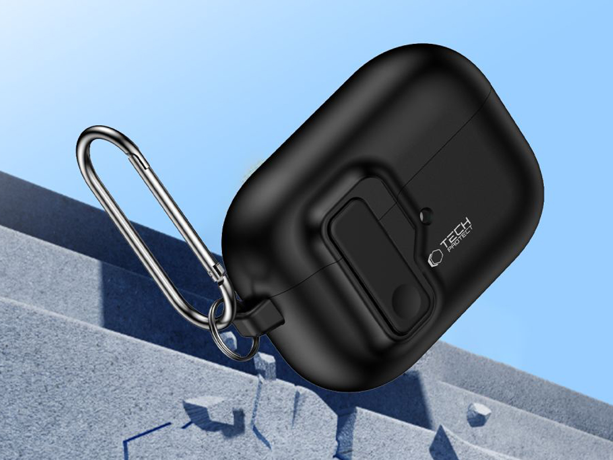 Etui Tech-Protect Slim Hook do Apple AirPods Pro (1.|2. gen.) Black - Grafika lifestyle