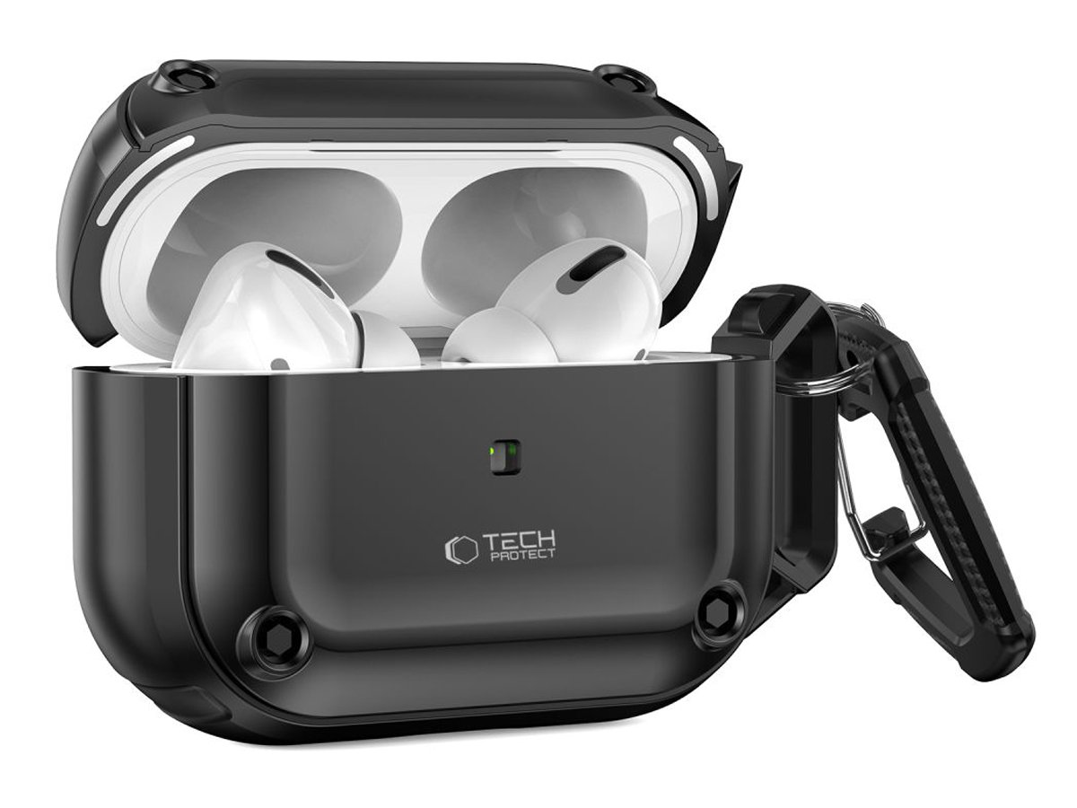 Etui Tech-Protect Rough Hook do Apple AirPods Pro (1.|2. gen.) Black - Widok ogólny