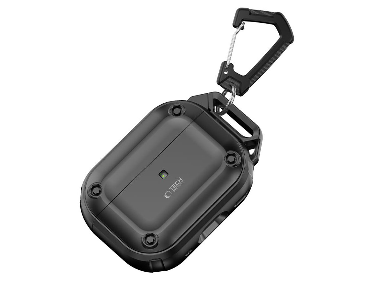 Etui Tech-Protect Rough Hook do Apple AirPods Pro (1.|2. gen.) Black - Widok ogólny