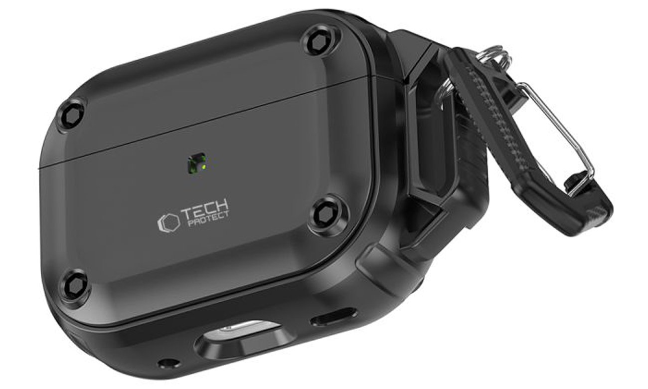 Etui Tech-Protect Rough Hook do Apple AirPods Pro (1.|2. gen.) Black - Widok ogólny