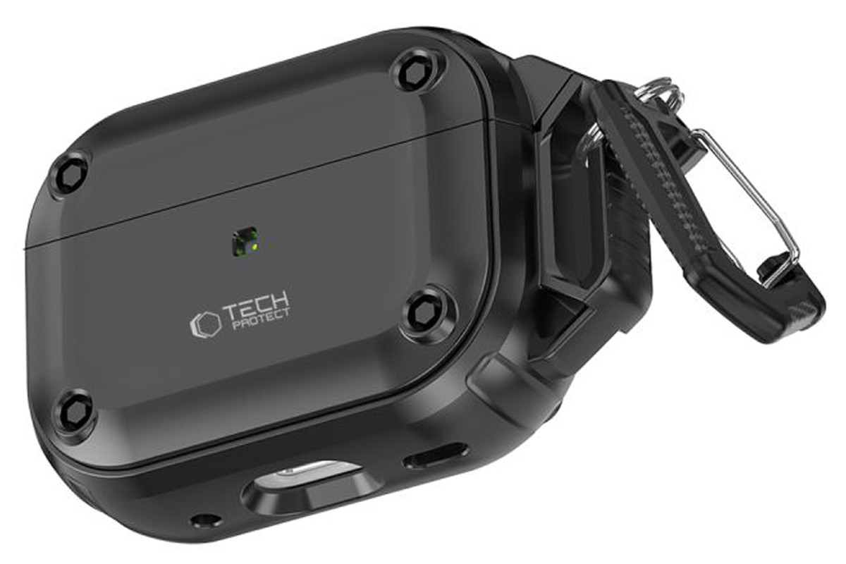 Etui Tech-Protect Rough Hook do Apple AirPods Pro (1.|2. gen.) Black - Widok ogólny