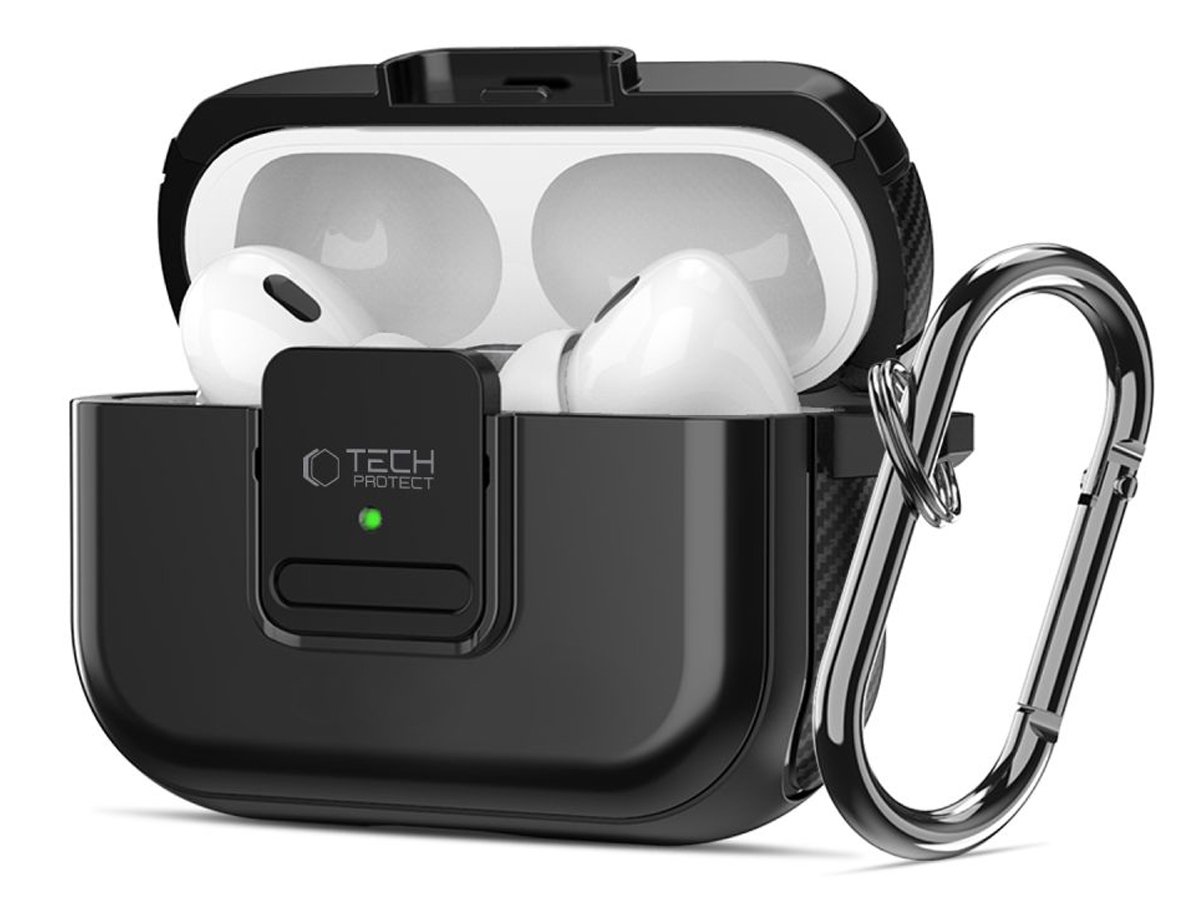 Etui Tech-Protect Defender Hook do Apple AirPods Pro (1.|2. gen.) Black - Widok ogólny