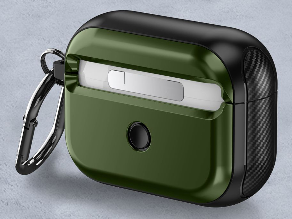 Etui Tech-Protect Defender Hook do Apple AirPods Pro (1.|2. gen.) Olive Green - Grafika lifestyle