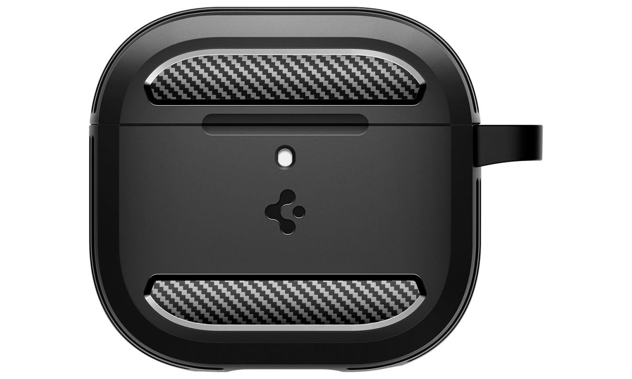 Etui Spigen Rugged Armor do Apple AirPods 4. generacji Black - Widok od przodu