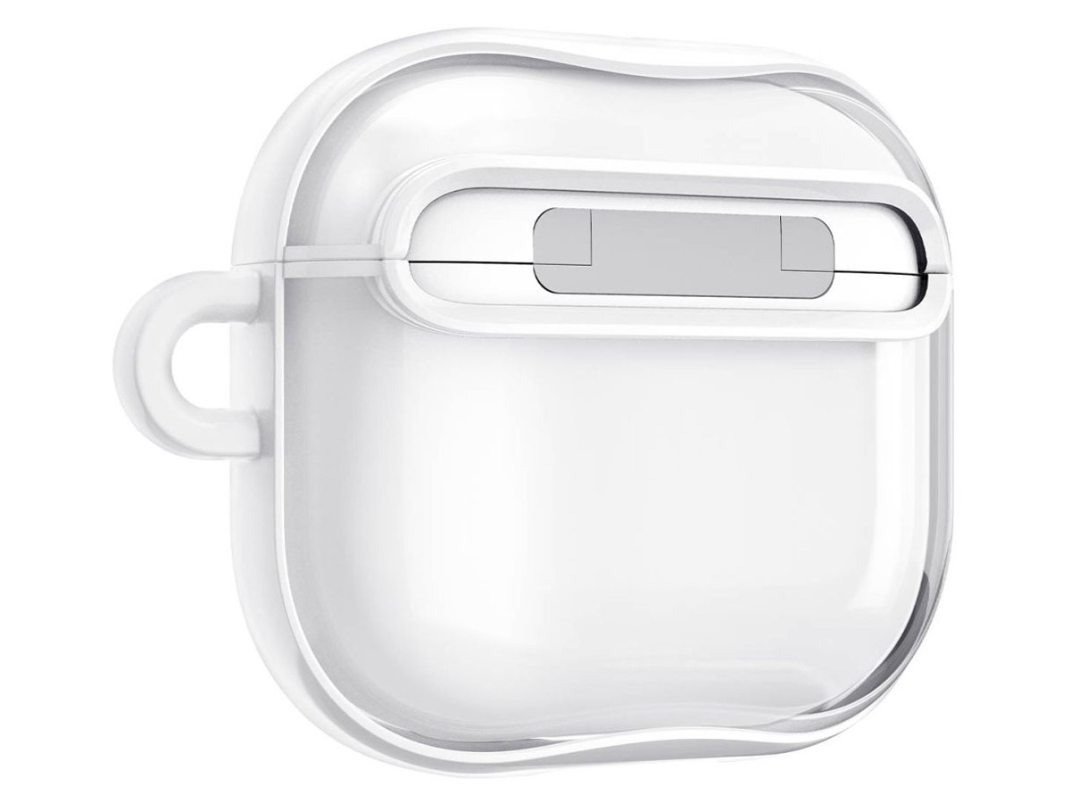 Etui Spigen Ultra Hybrid do Apple AirPods 4. generacji Jet White - Widok od tyłu pod kątem