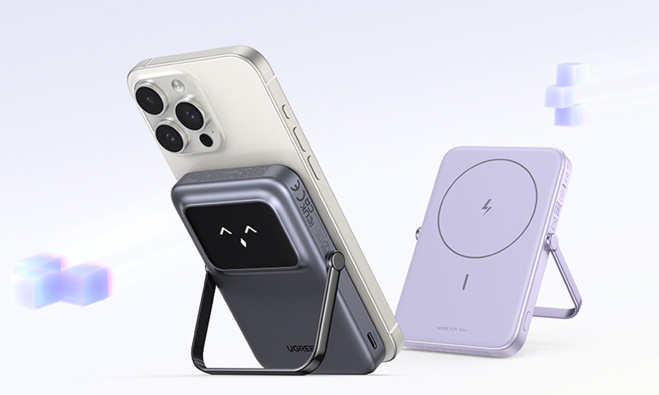 Magnetyczny powerbank UGREEN 5000mAh Uno PB571 USB-C szary