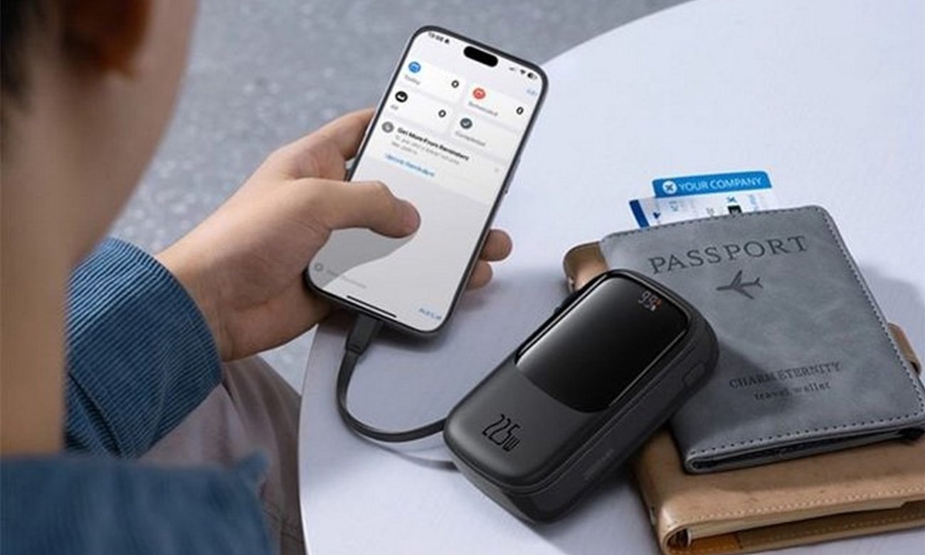 Powerbank Baseus QPow Pro+ 20000mAh 22.5W Czarny - Grafika lifestyle