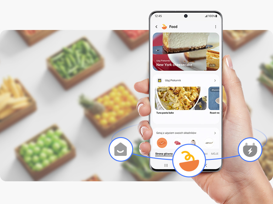 Zamrażarka Samsung Twin RZ32C7BEES9 przepisy dostepne w aplikacji SmartThings
