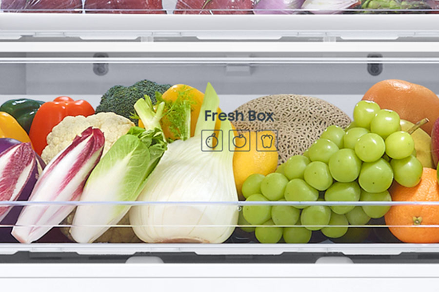 Lodówka RB53DG703DS9 - wygodna organizacja szuflada Fresh Box 