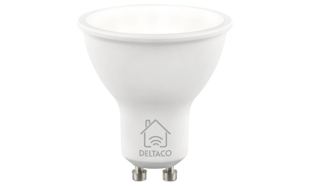 Deltaco SMART H LED lampa GU10 WiFI 2.4GHz 5W 470lm Dim 2700K6500K