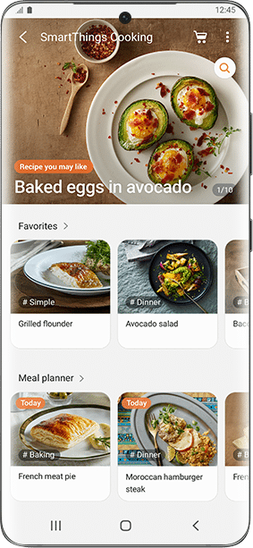 Przeglądaj ciekawe przepisy w aplikacji SmartThings Cooking
