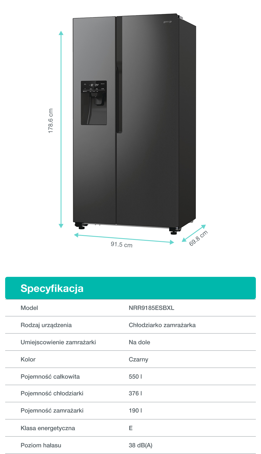Gorenje fridge NRR9185ESBXL